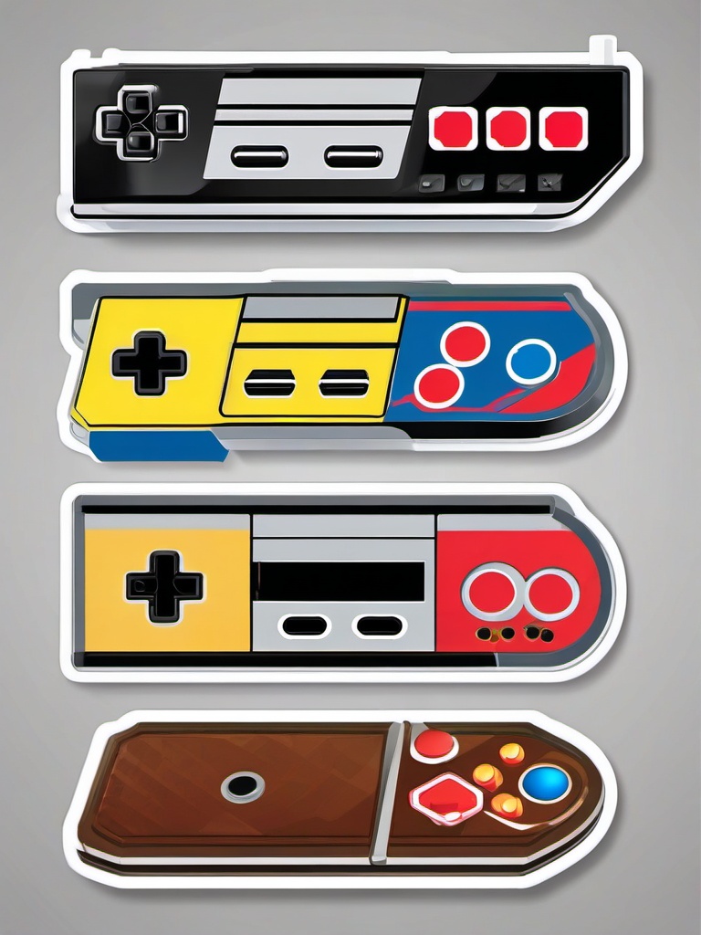 Game console sticker- High-tech entertainment, , sticker vector art, minimalist design