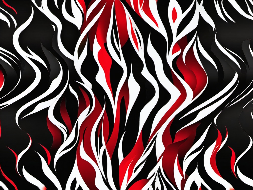 Cool Black And Red Wallpaper-Modern black wallpaper with abstract red flame patterns  background wallpaper