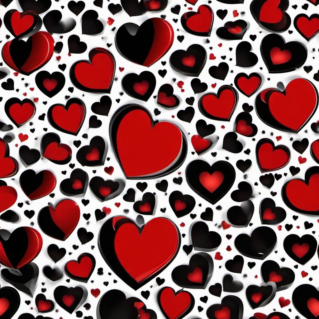 Heart Background Wallpaper - 3d red heart black background  