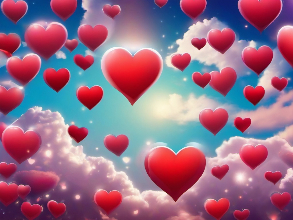 Sky Heart Background  ,desktop background wallpaper