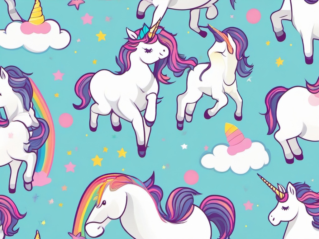 wallpaper cute unicorn  ,desktop background wallpaper