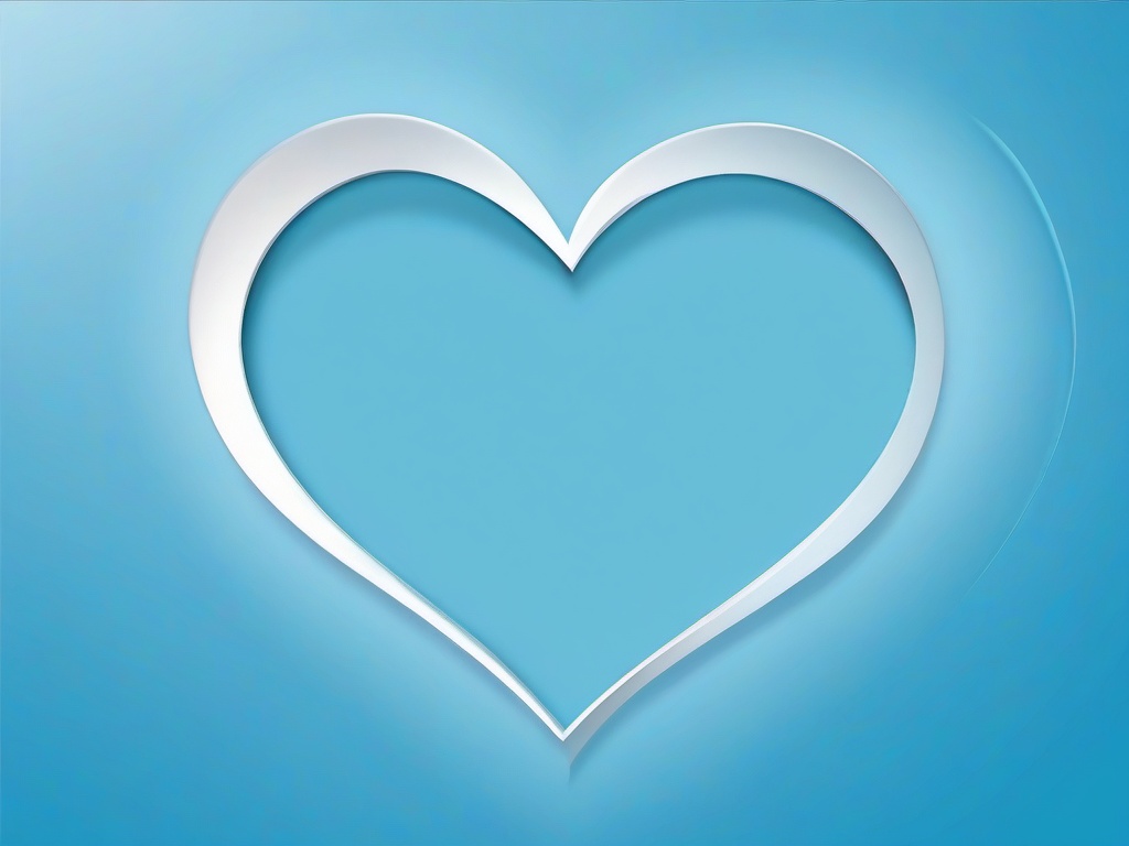 Heart Background Blue-Light blue background with floating white heart outlines  background wallpaper