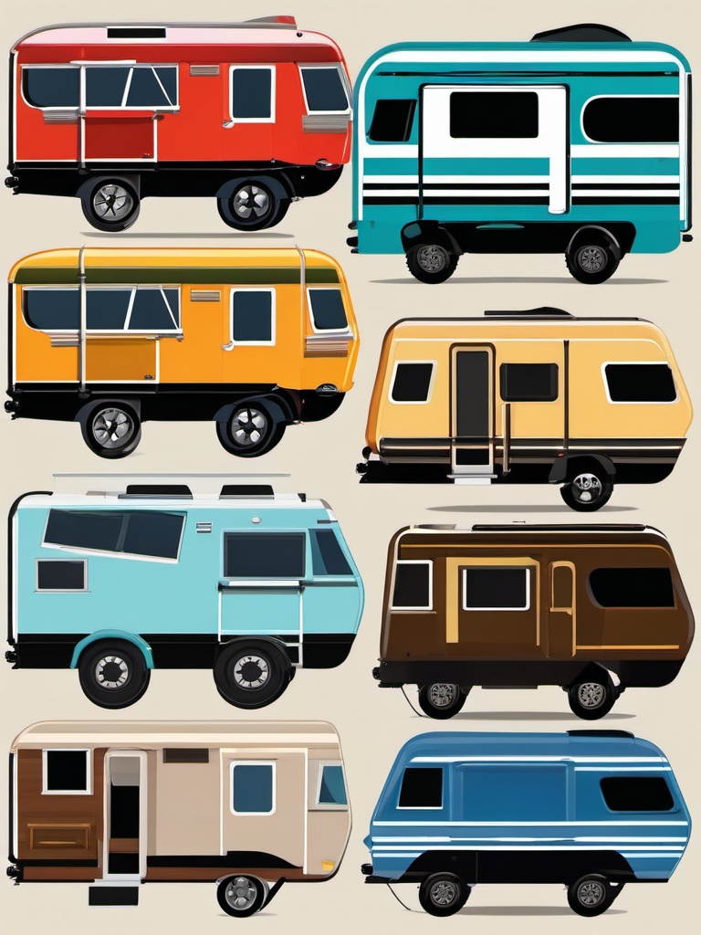 RV Slide-Out Sticker - Expandable living, ,vector color sticker art,minimal