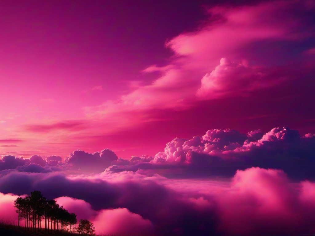 Pink Sky With Clouds Wallpaper  ,desktop background wallpaper