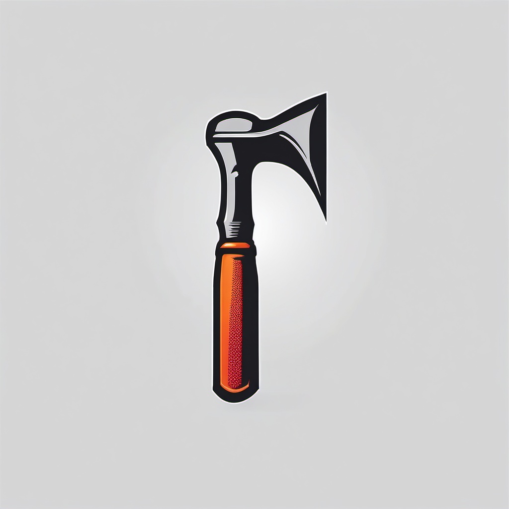 hammer  minimalist design, white background, professional color logo vector art