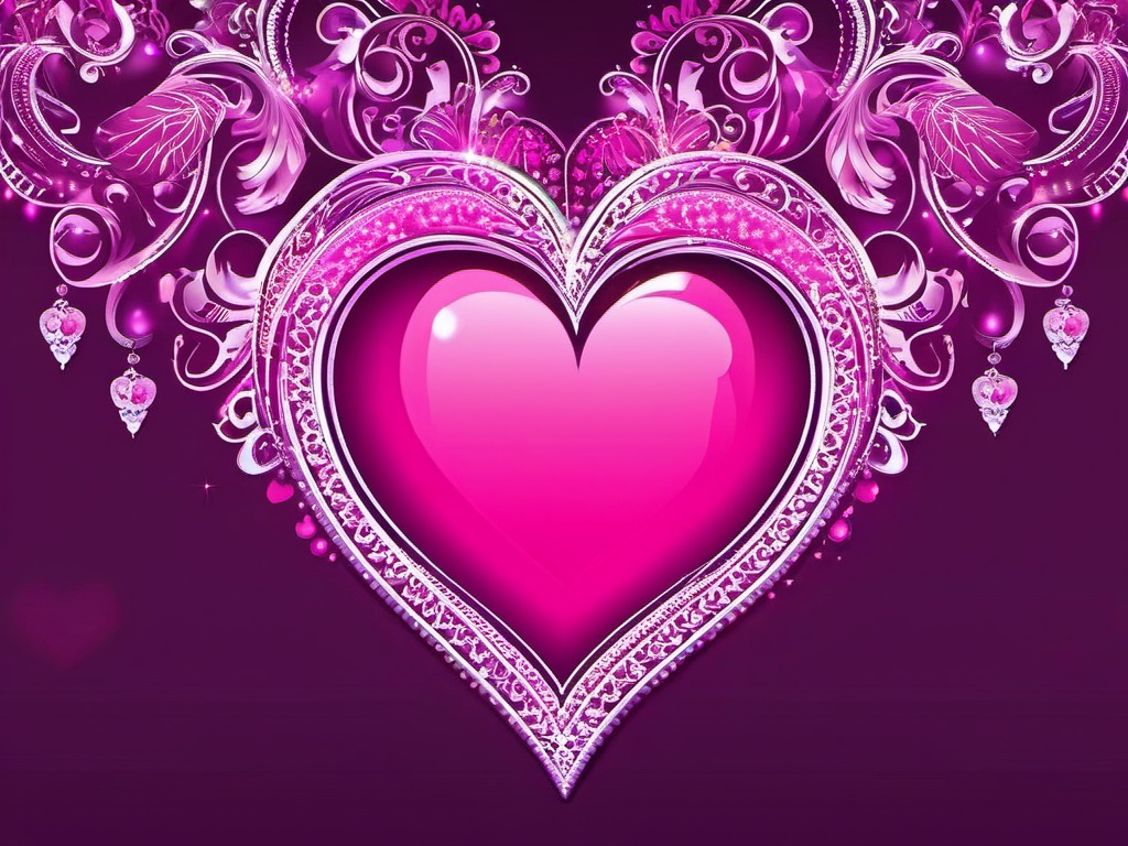 Pink Heart Wallpaper - Create a romantic ambiance with pink heart wallpaper, perfect for expressing love and affection on your screen.  intricate patterns, splash art, wallpaper art