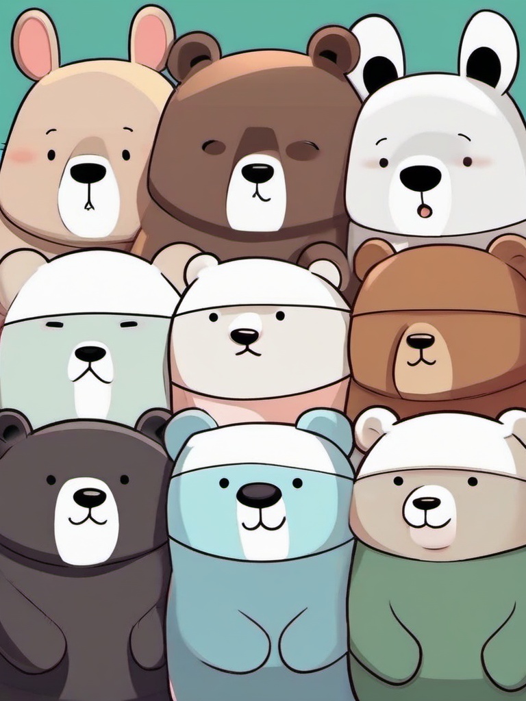 cute we bare bears wallpaper  ,mobile iphone background wallpaper