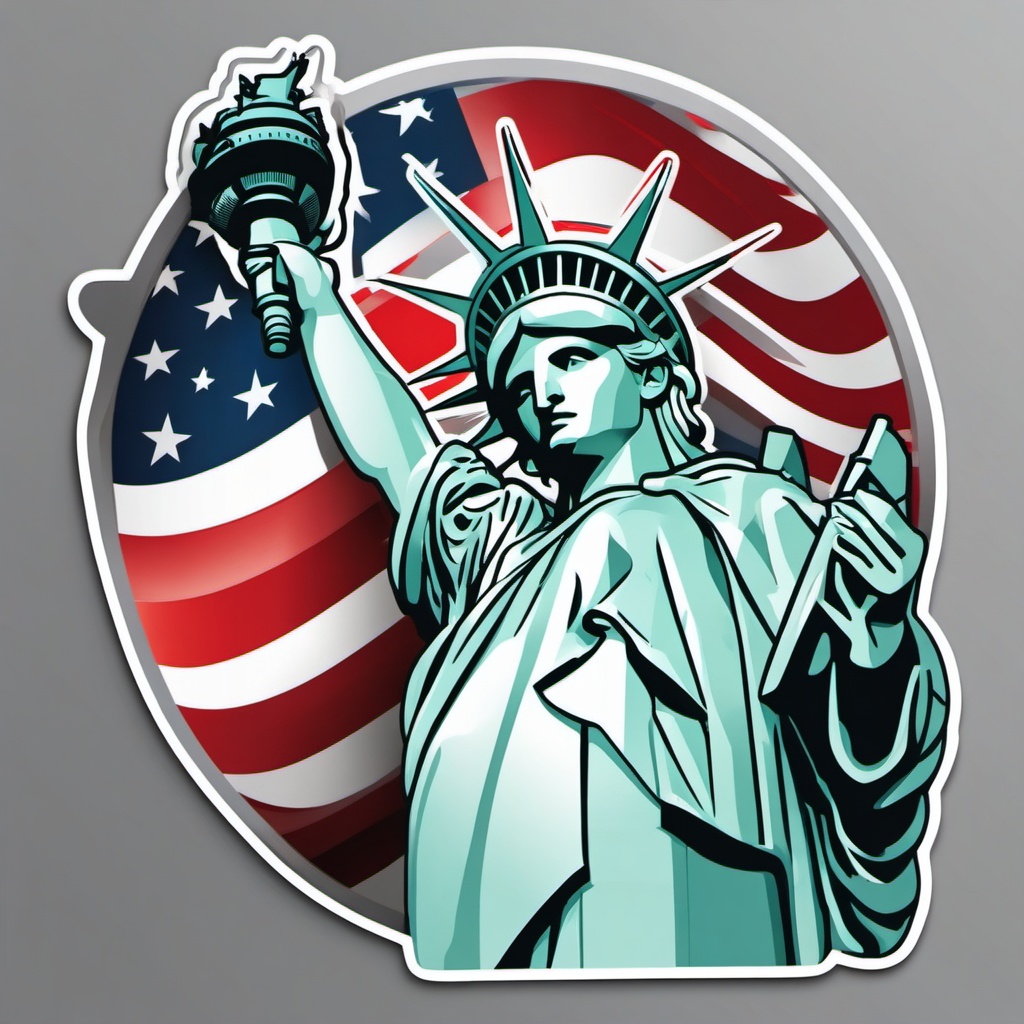 Statue Of Liberty Emoji Sticker - Patriotic Symbol,