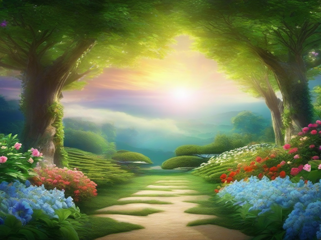 Heaven Garden Background  