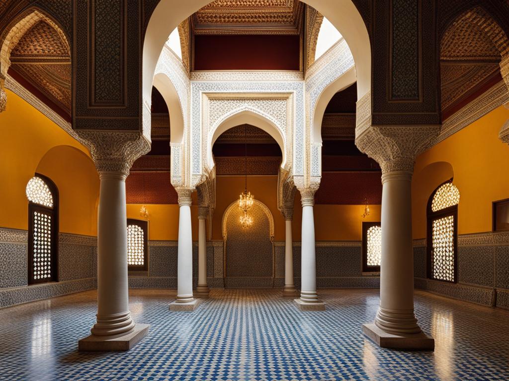 moorish palaces, with exquisite tilework, enchant visitors in andalusia, spain. 