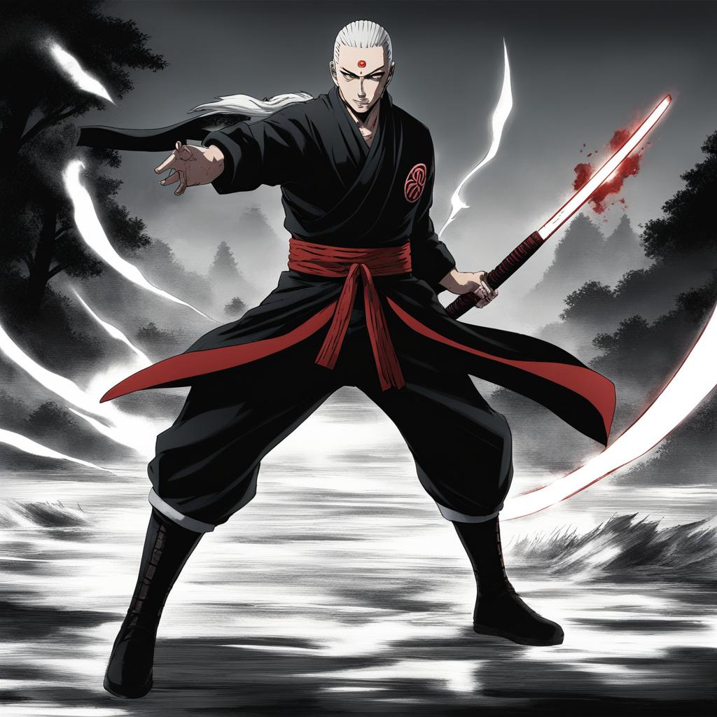 hidan performs dark rituals and engages in deadly combat. 