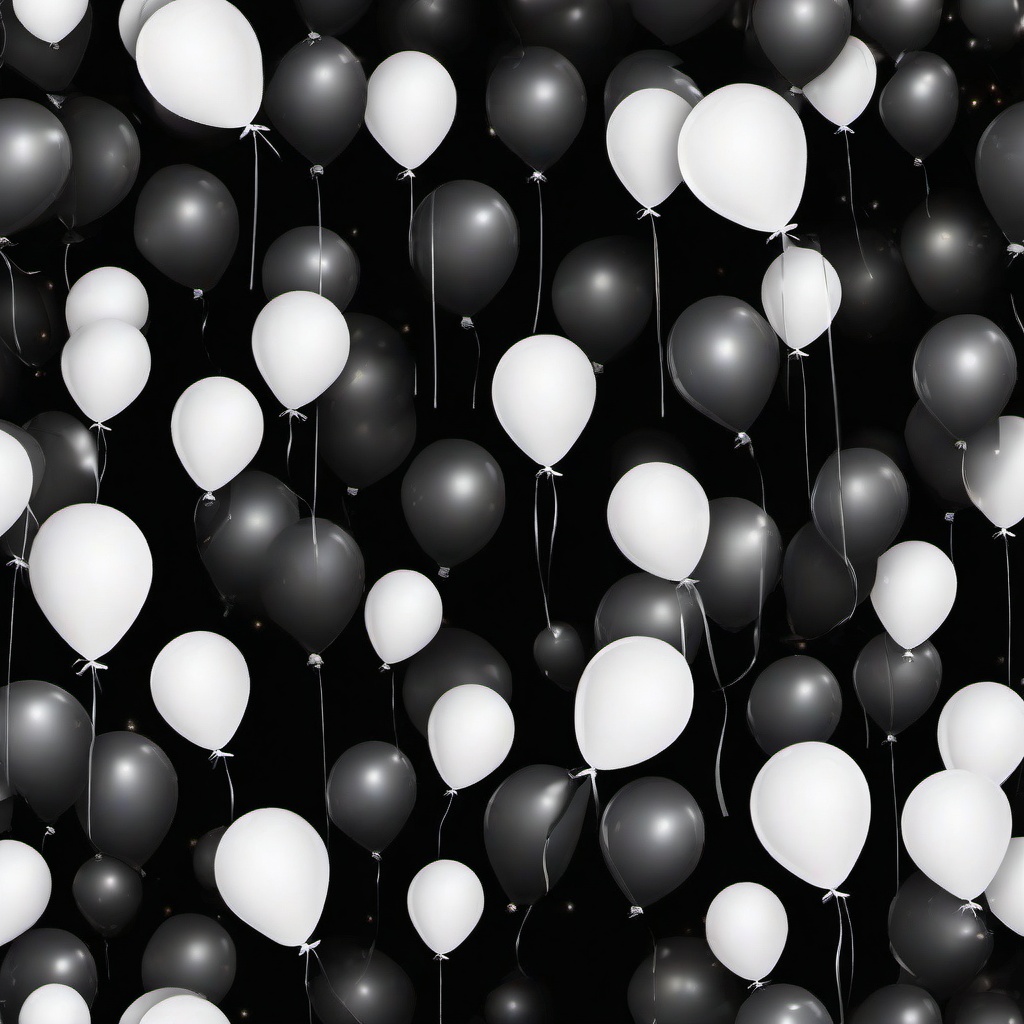 Party Background Wallpaper - white balloon black background  