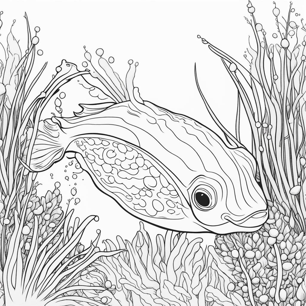 nudibranchs cute animals coloring page 