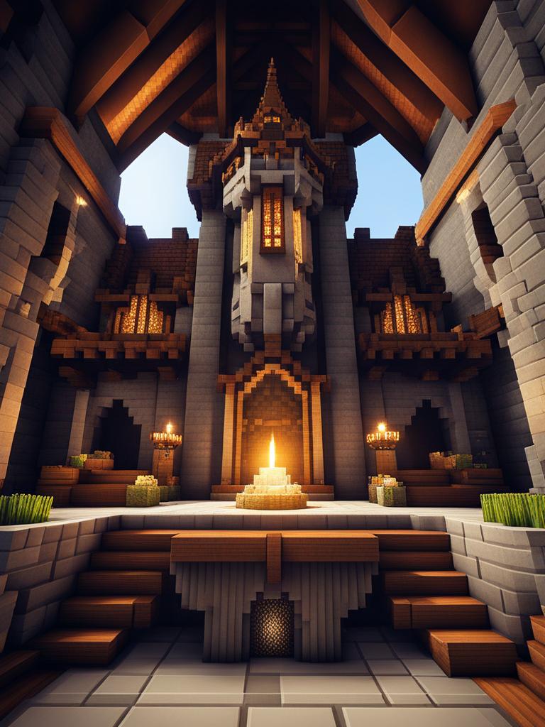 massive medieval castle with towering walls - minecraft house design ideas minecraft block style