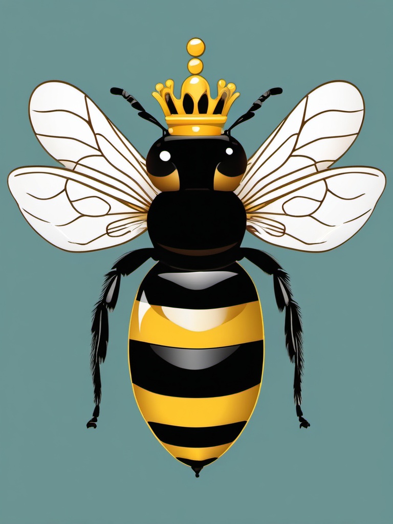 Bee clipart - bee wearing a tiny crown  