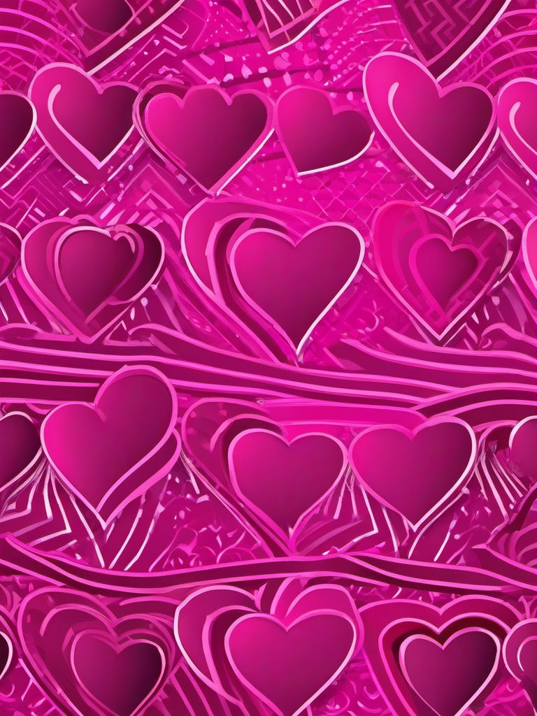 Pink Heart Wallpaper - Pink Heart Pattern on Display  intricate patterns, splash art, wallpaper art