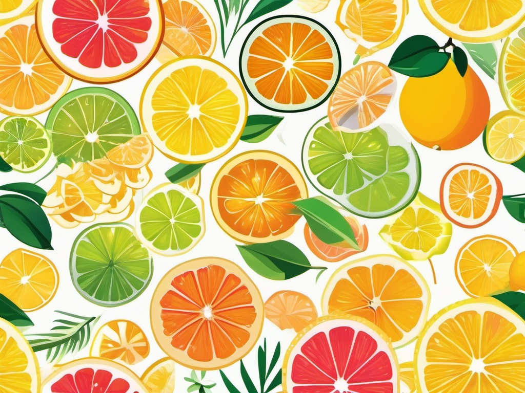 Citrus Sticker - Bright and refreshing, a citrus-colored explosion of flavor, , sticker vector art, minimalist design