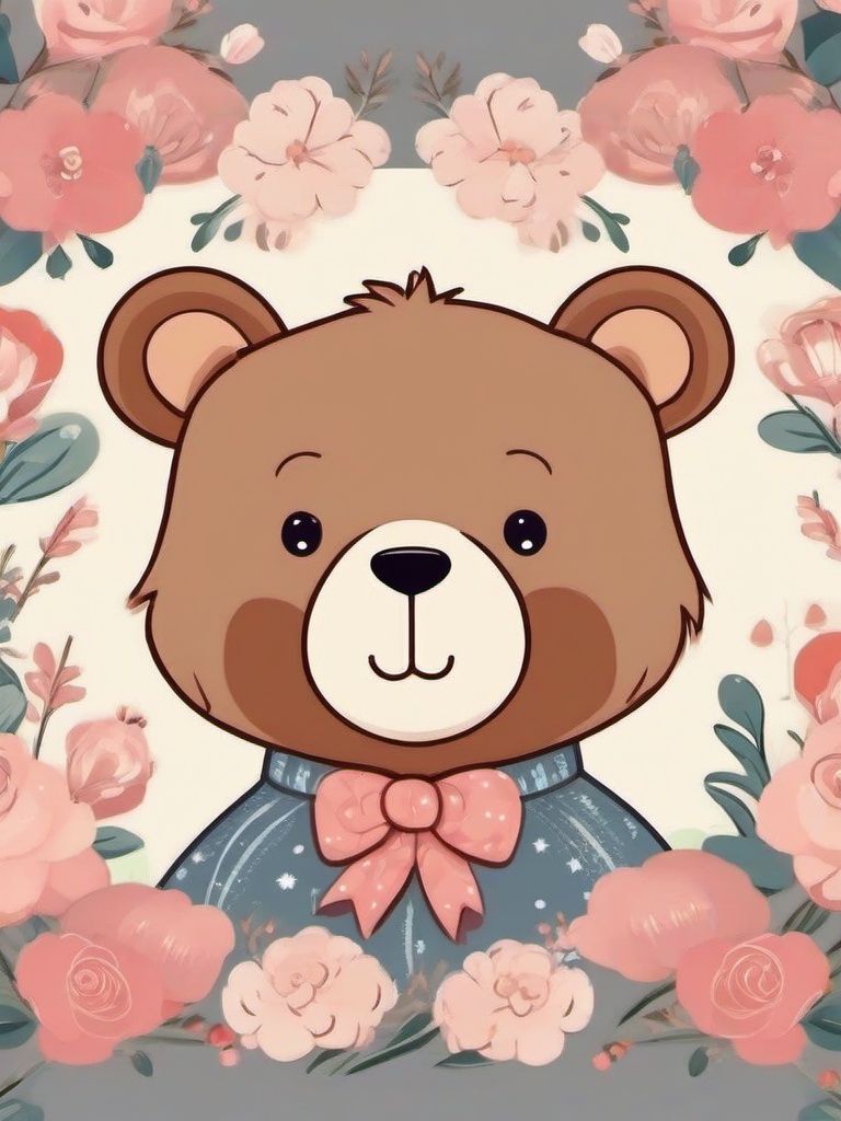 wallpaper bear cute  ,mobile iphone background wallpaper