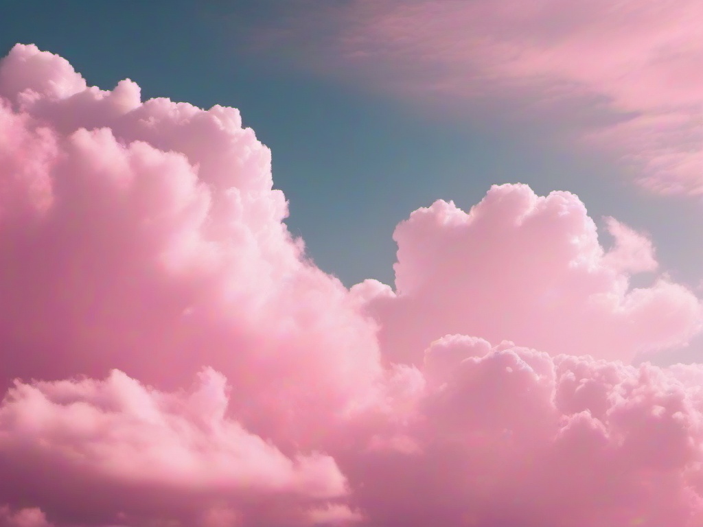 Wallpaper Pink Clouds-Pink sky with soft clouds tinged in pastel hues, ideal for a dreamy wallpaper  background wallpaper