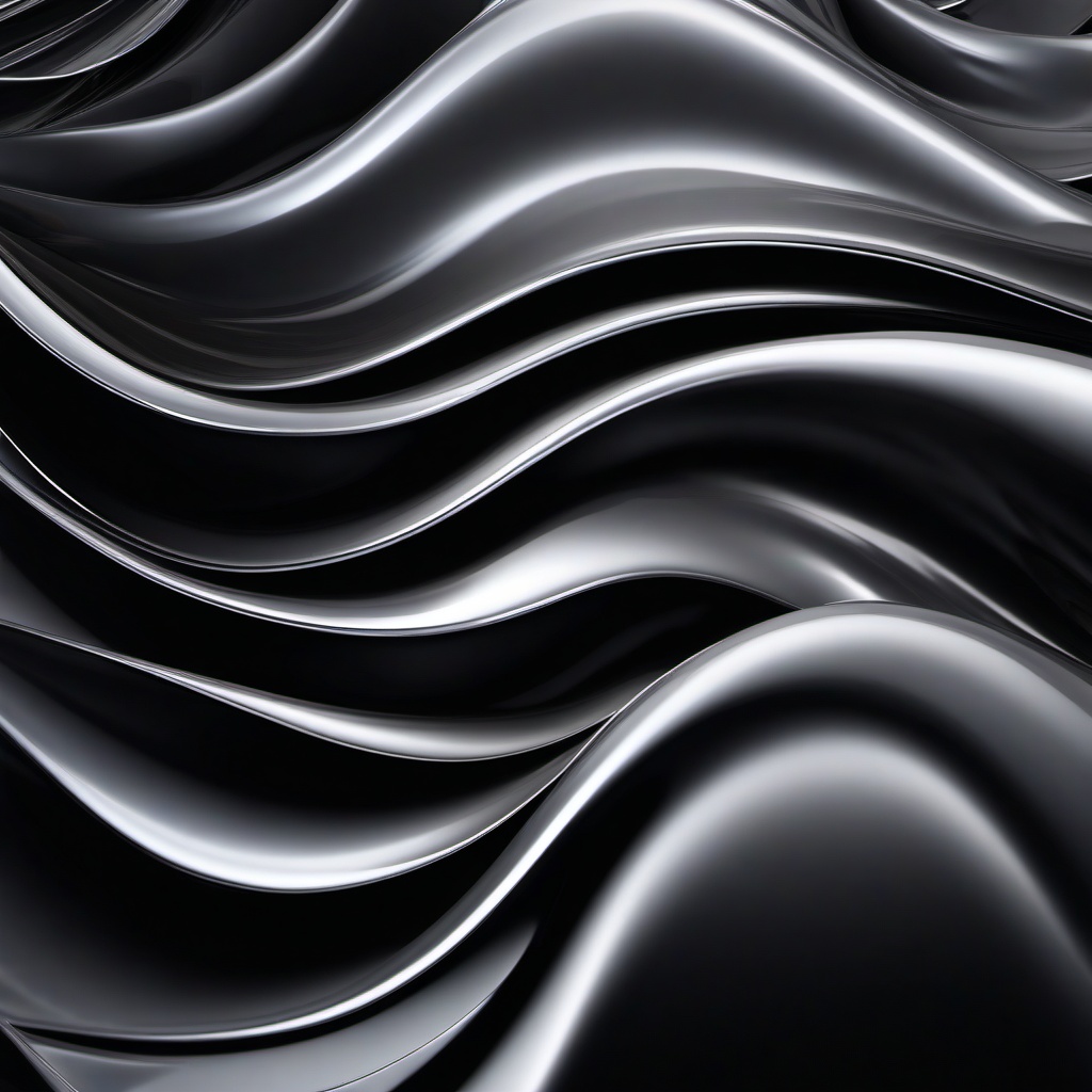 Hd Wallpaper 4K Black  ,desktop background wallpaper that has a black background and shiny silver waves going across the screen from left to right.  