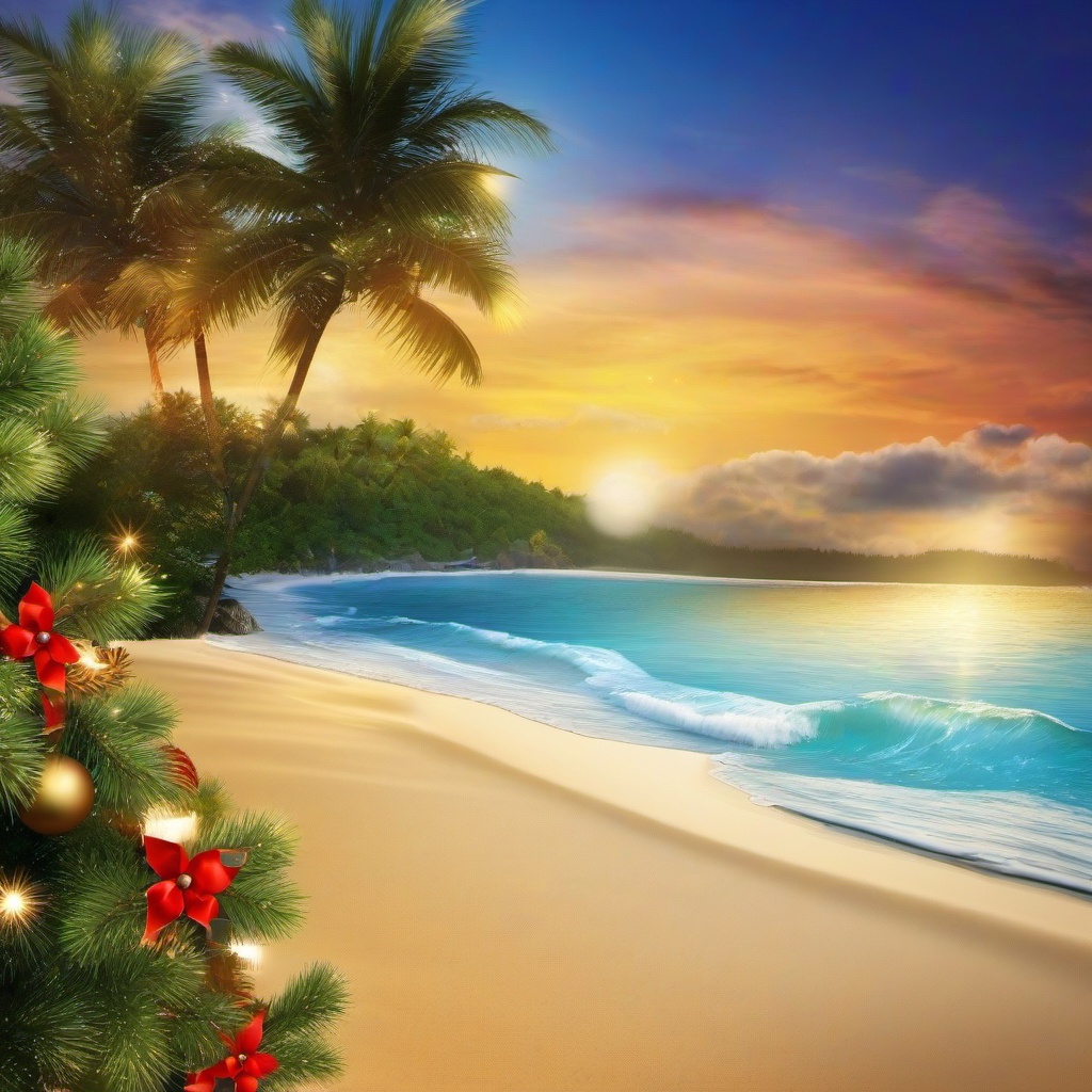 Beach Background Wallpaper - christmas background beach  