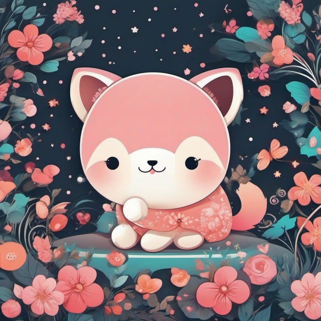 Cute Wallpapers Aesthetic - Kawaii Aesthetics in a Whimsical World wallpaper, abstract art style, patterns, intricate