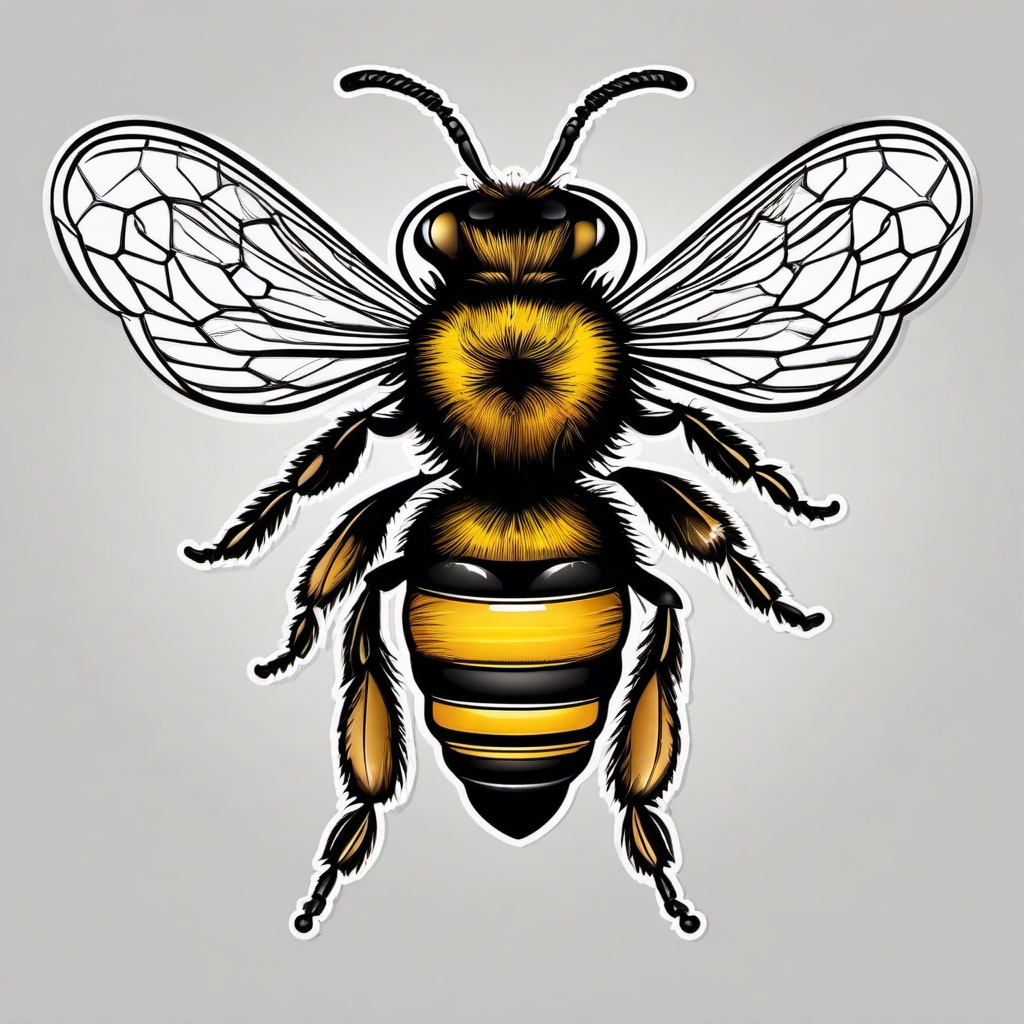 angry bee tattoo  vector tattoo design