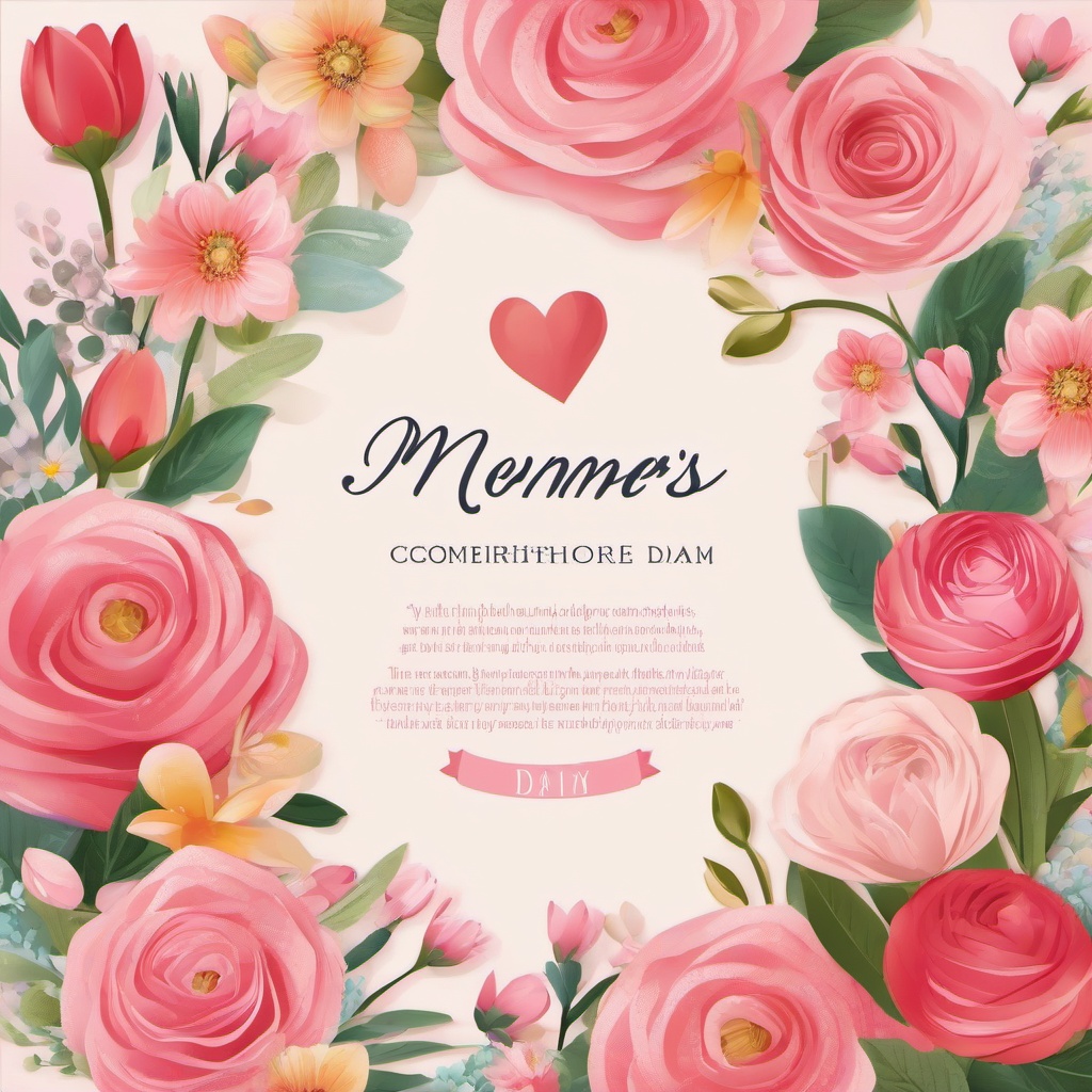 Mothers Day clipart - card with heartfelt messages for mothers  