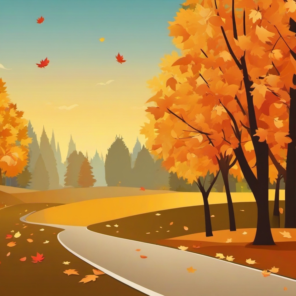 Fall Background Wallpaper - fall cartoon background  