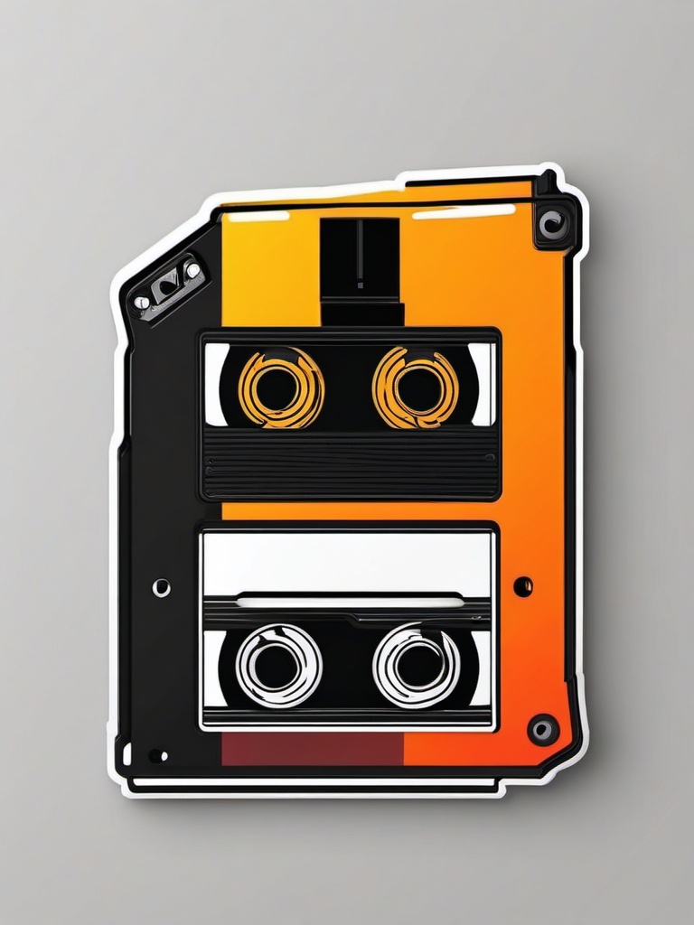 Cassette mixtape sticker- Personalized and musical, , sticker vector art, minimalist design