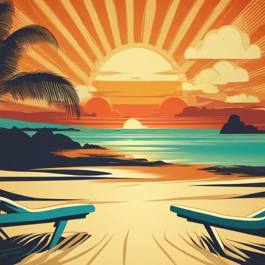 Beach Background Wallpaper - retro beach background  