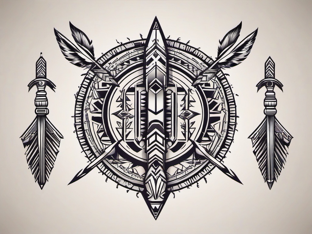 aztec arrow tattoo  vector tattoo design