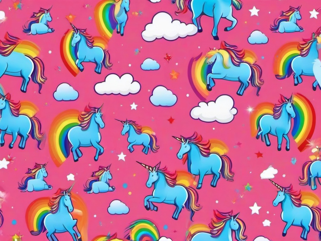 Rainbow Unicorn Background Wallpaper  