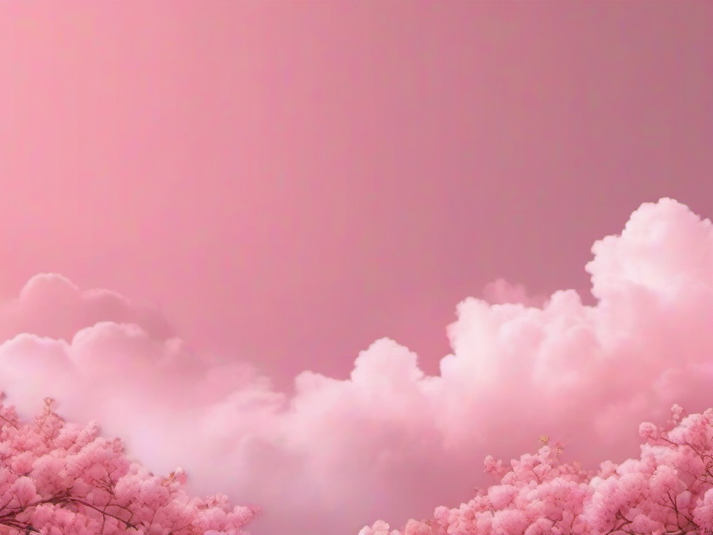 High Quality Pink Aesthetic Wallpaper Desktop-Pastel pink with soft aesthetic elements like clouds and flowers in high resolution  background wallpaper