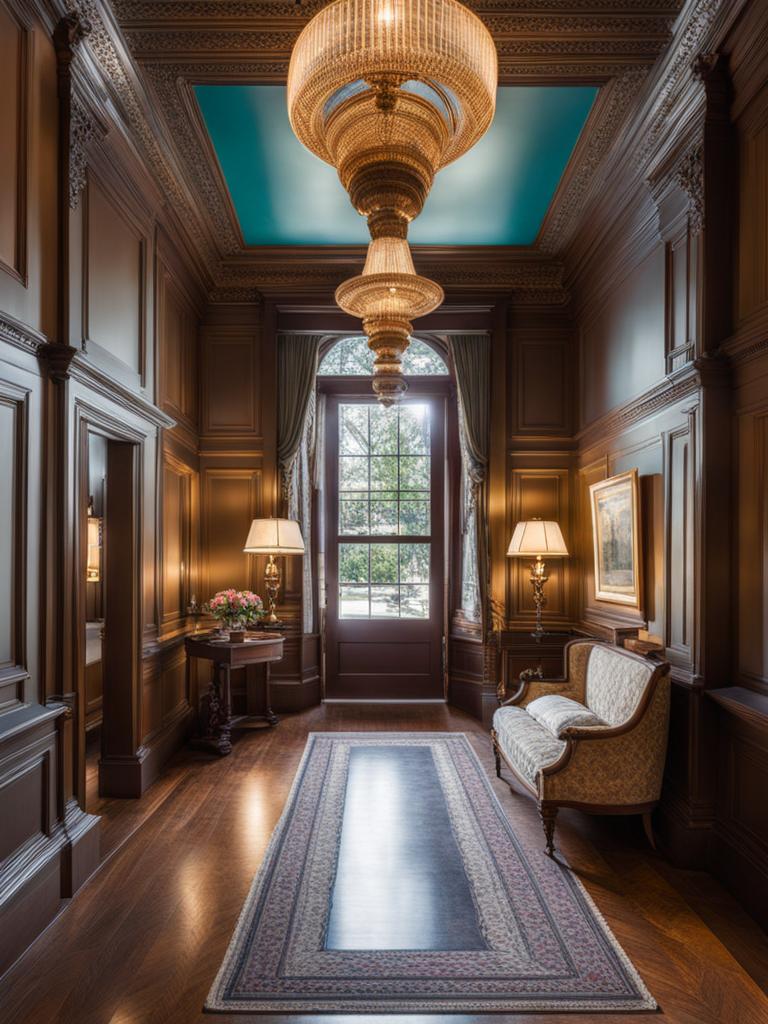 roam the elegant halls of a victorian-era mansion, with intricate woodwork and vintage furnishings. 