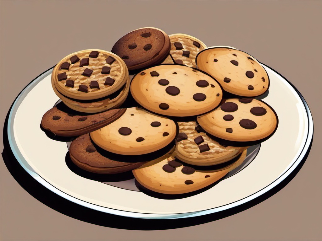 Snack clipart - cookies on a plate  clipart