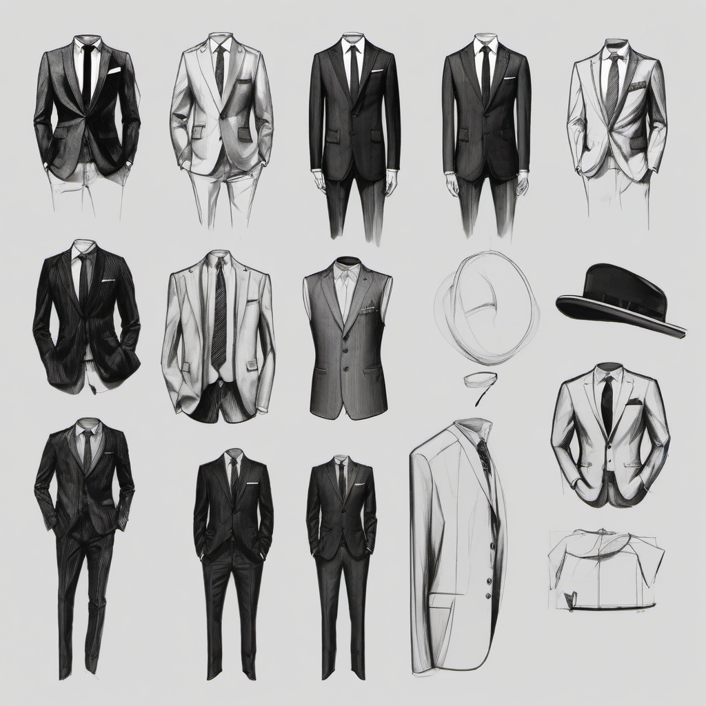 drawings of suits  minimal rough sketch scribbles,doodles,black and white