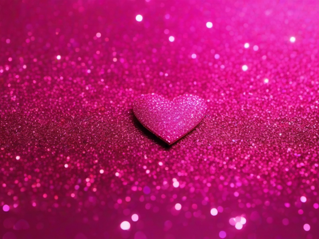 Pink Heart Glitter Background  