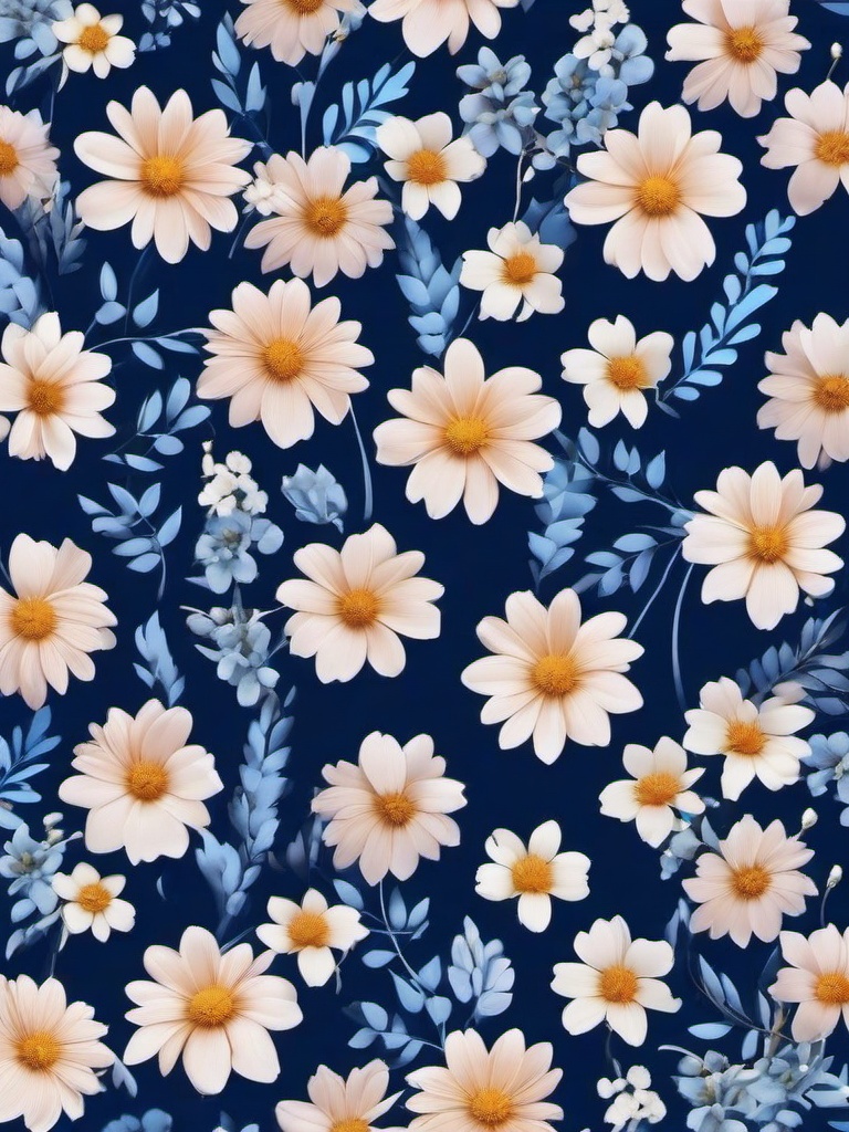 Flower Background Wallpaper - blue flower background aesthetic  