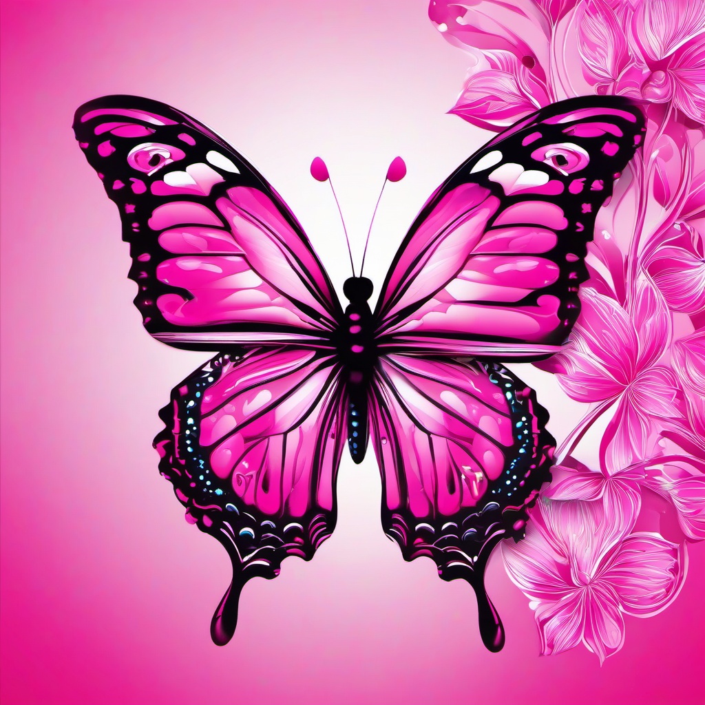 wallpaper pink butterfly  