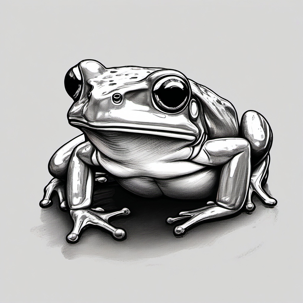 drawing of tomato frog  minimal rough sketch scribbles,doodles,black and white