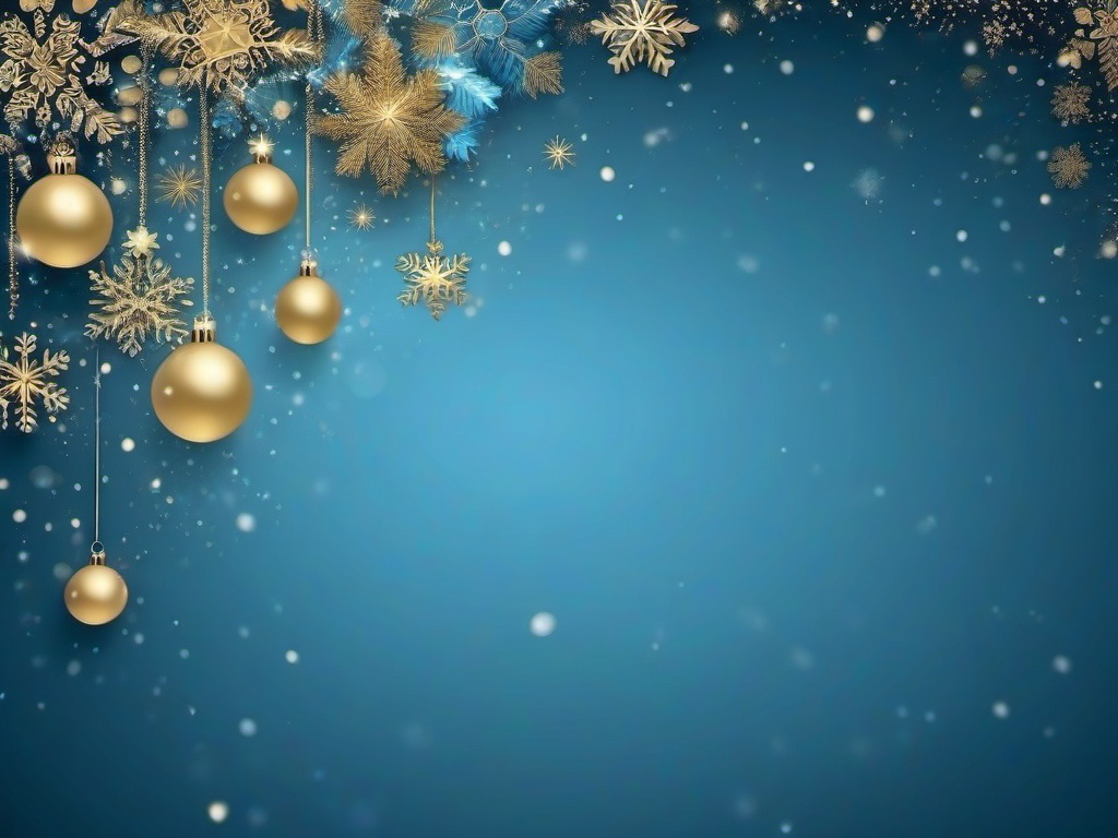 Christmas Blue Wallpaper-Light blue with snowflakes and tiny golden ornaments, for a winter holiday feel  background wallpaper