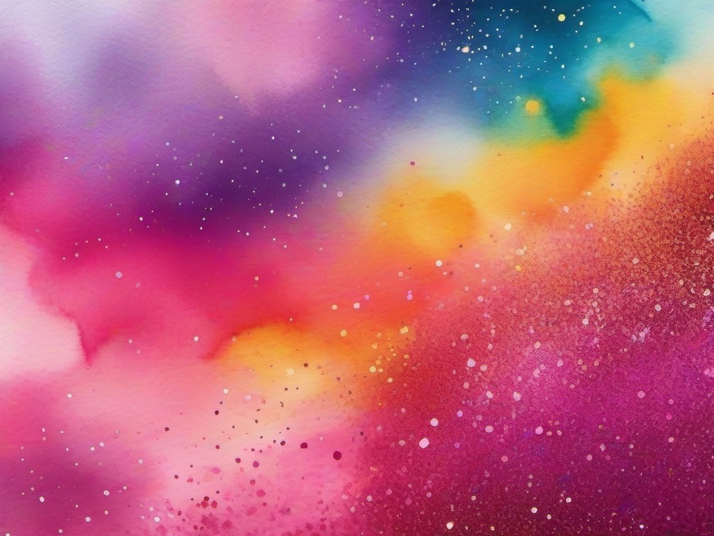 Glitter Watercolor Background  