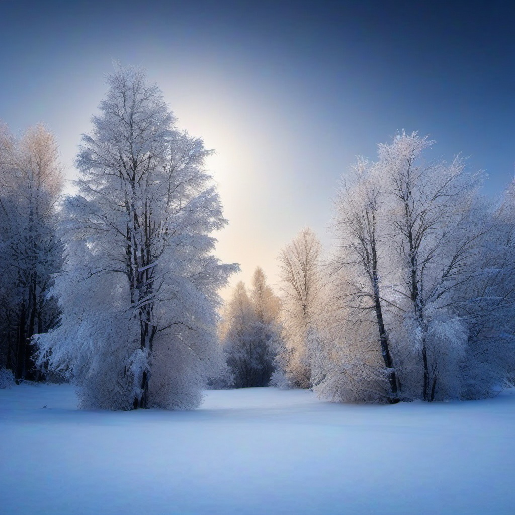 Winter background wallpaper - snowy background with trees  