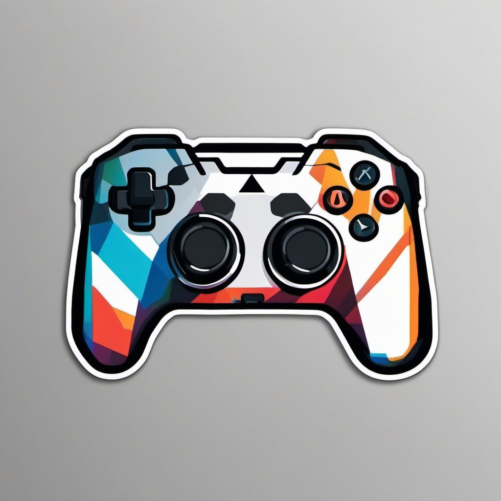 Gaming console and controller setup sticker- Ultimate gaming, , sticker vector art, minimalist design