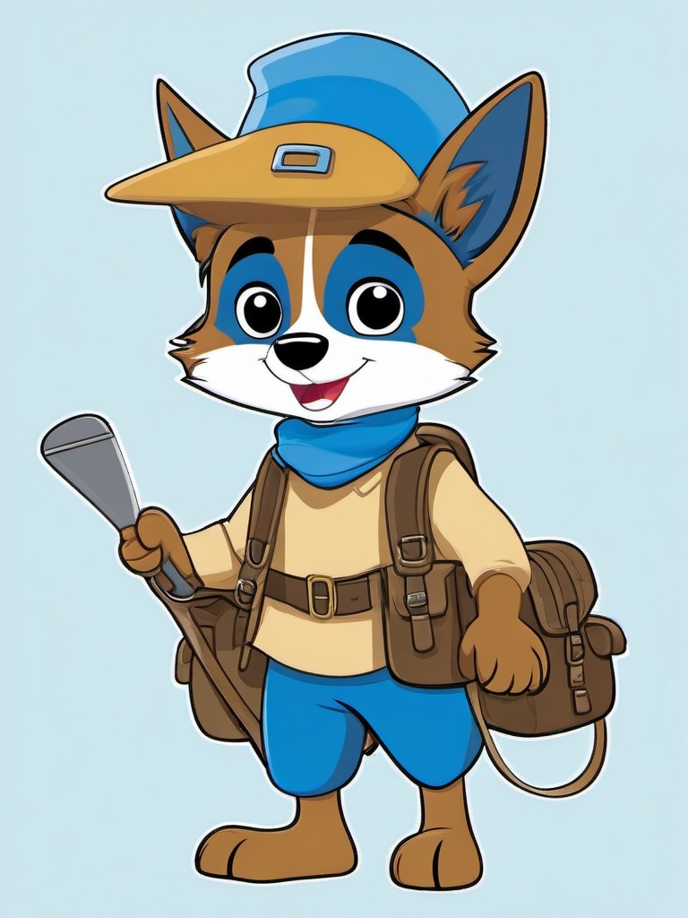 Bluey clipart - Bluey on an adventure  vector clipart