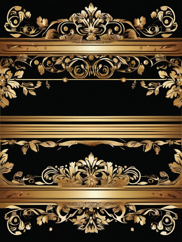 Banner clipart - decorative banner with floral designs  