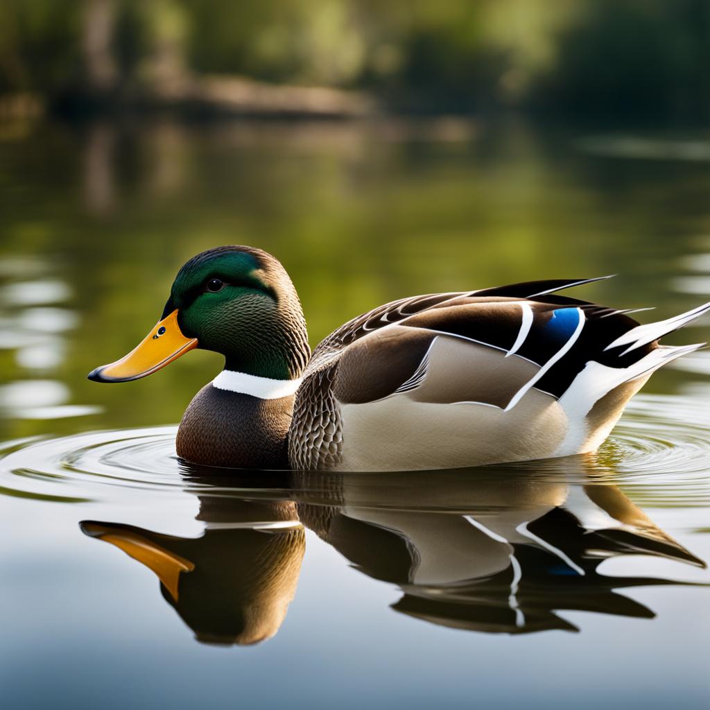 duck clipart on a serene pond - gliding gracefully on the calm water. 