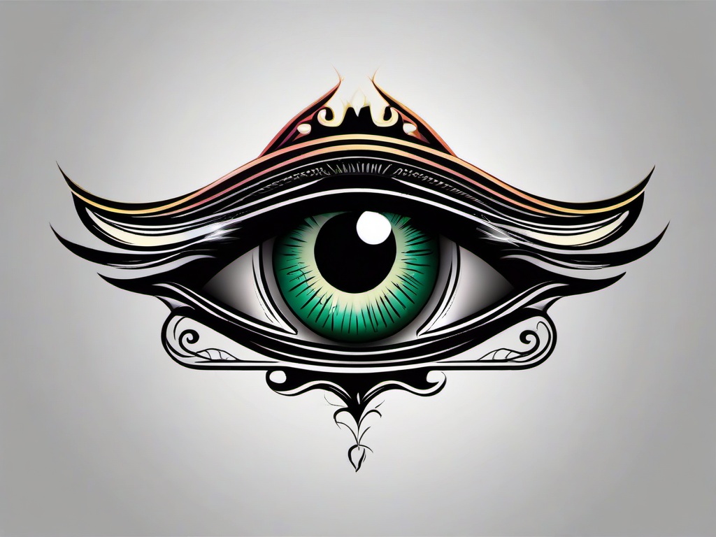 bad eye tattoo  simple vector color tattoo