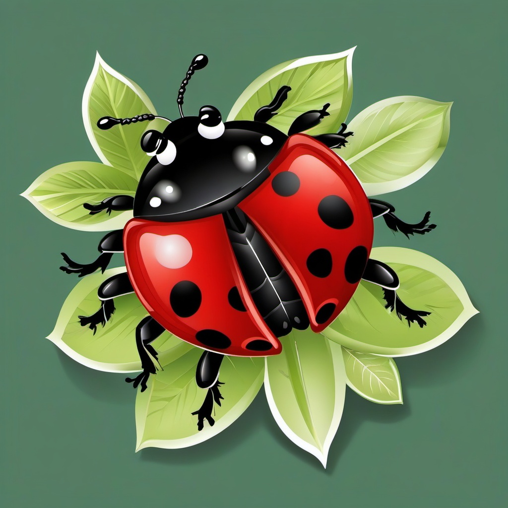 Ladybug clipart - ladybug character representing good luck  